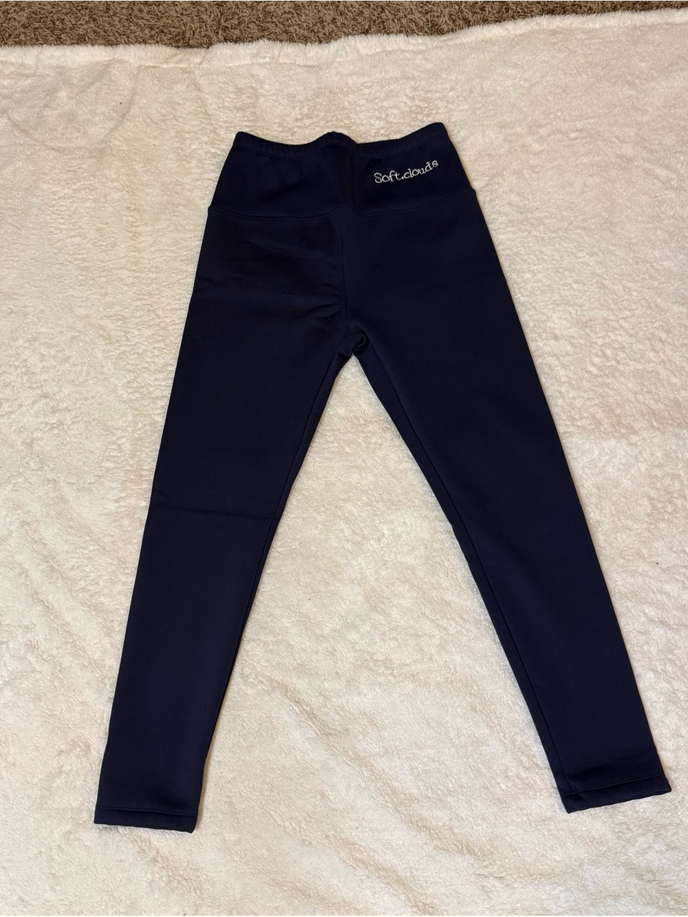 Soft clouds. Women’s Fleece Lined Leggings Navy Small